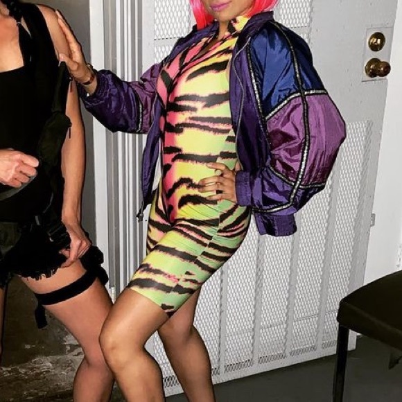 Colorful neon tiger jumpsuit - Picture 3 of 3